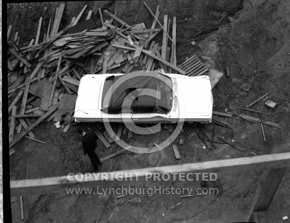  : Car over bank at bridge, Jan 15, 1966