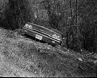  : Car over bank, Gibbs Curve, Nov 5, 1965