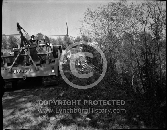  : Car over bank, Gibbs Curve, Nov 5, 1965