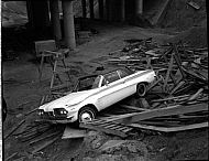  : Car over bank at bridge, Jan 15, 1966