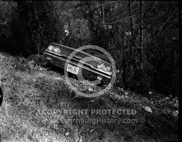  : Car over bank, Gibbs Curve, Nov 5, 1965