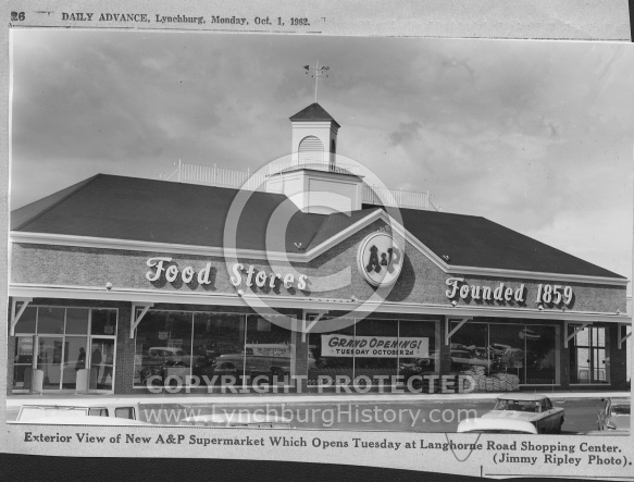 A&P Langhorne Exterior - 1962