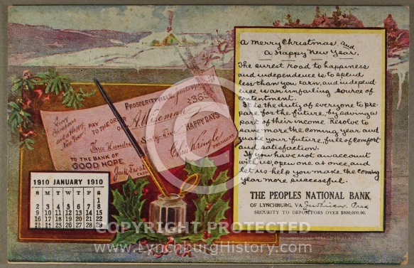  : Bank Peoples Xmas cd 1910 jg