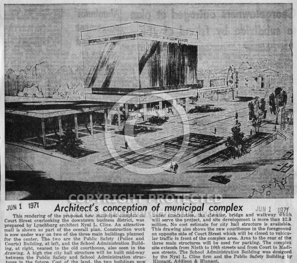Lynchburg Governmental Complex - Architect's Drawing