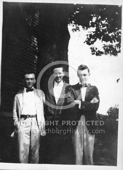 Three Men in Front of Tree