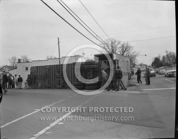  : truck (trailer) turnover, April 3, 1965