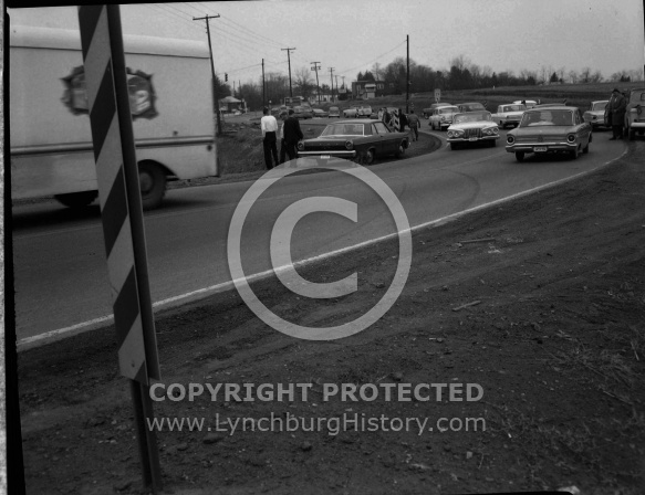  : Car over bank at bridge, Jan 15, 1966