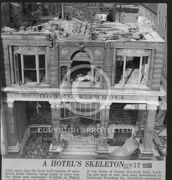 Hotel Carroll - Demolition 1959