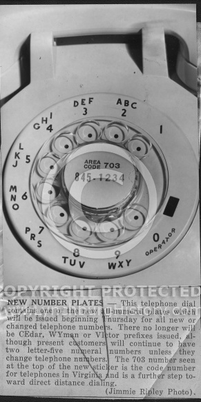  : C&P Phone dial exchanges