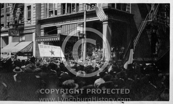 Crowd in Front of the Carroll Hotel