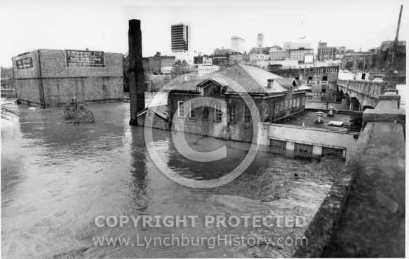 Flood 1985 - Damaged Buildings Demolished Later