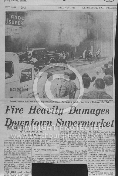  : Piggly-wiggly main st fire 1964
