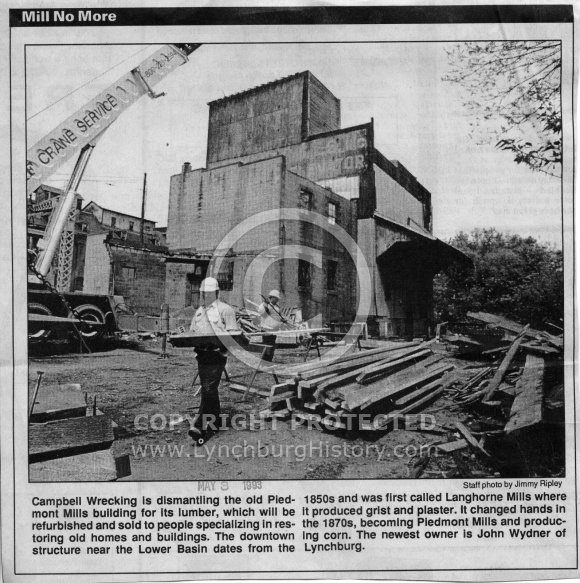 Piedmont Mills - Demolition 1993