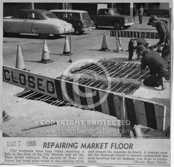 Lynchburg City Market - Floor Collapse 1966
