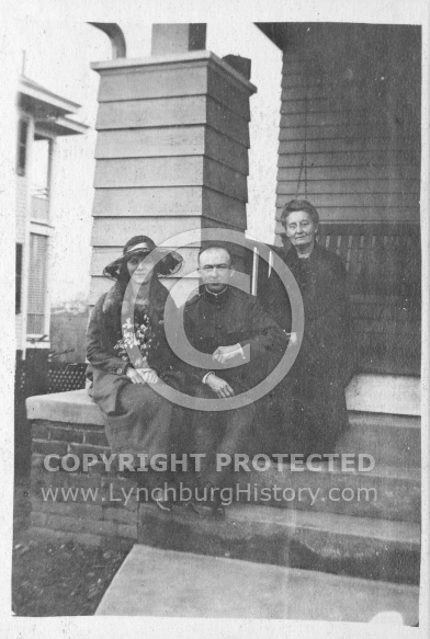 Ray and Adelaide and Older Woman on Porch.