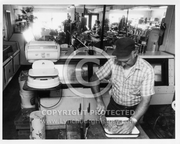 Moores Store - Meat Counter 1981