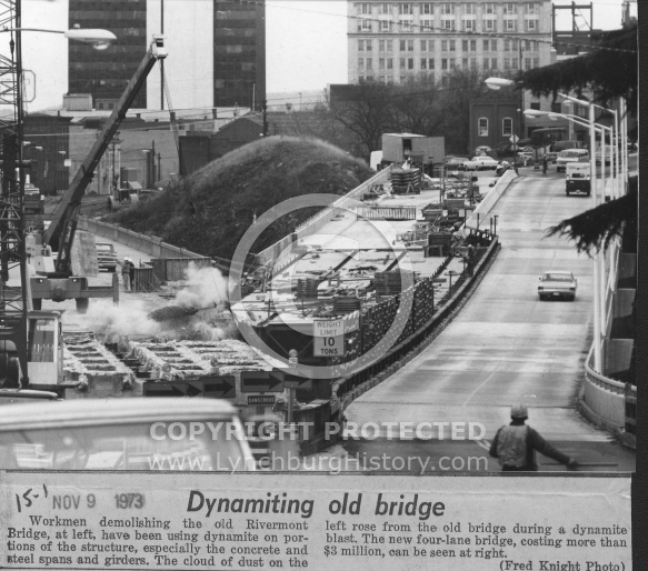 Rivermont Bridge - Demolition 1973